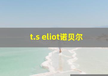 t.s eliot诺贝尔